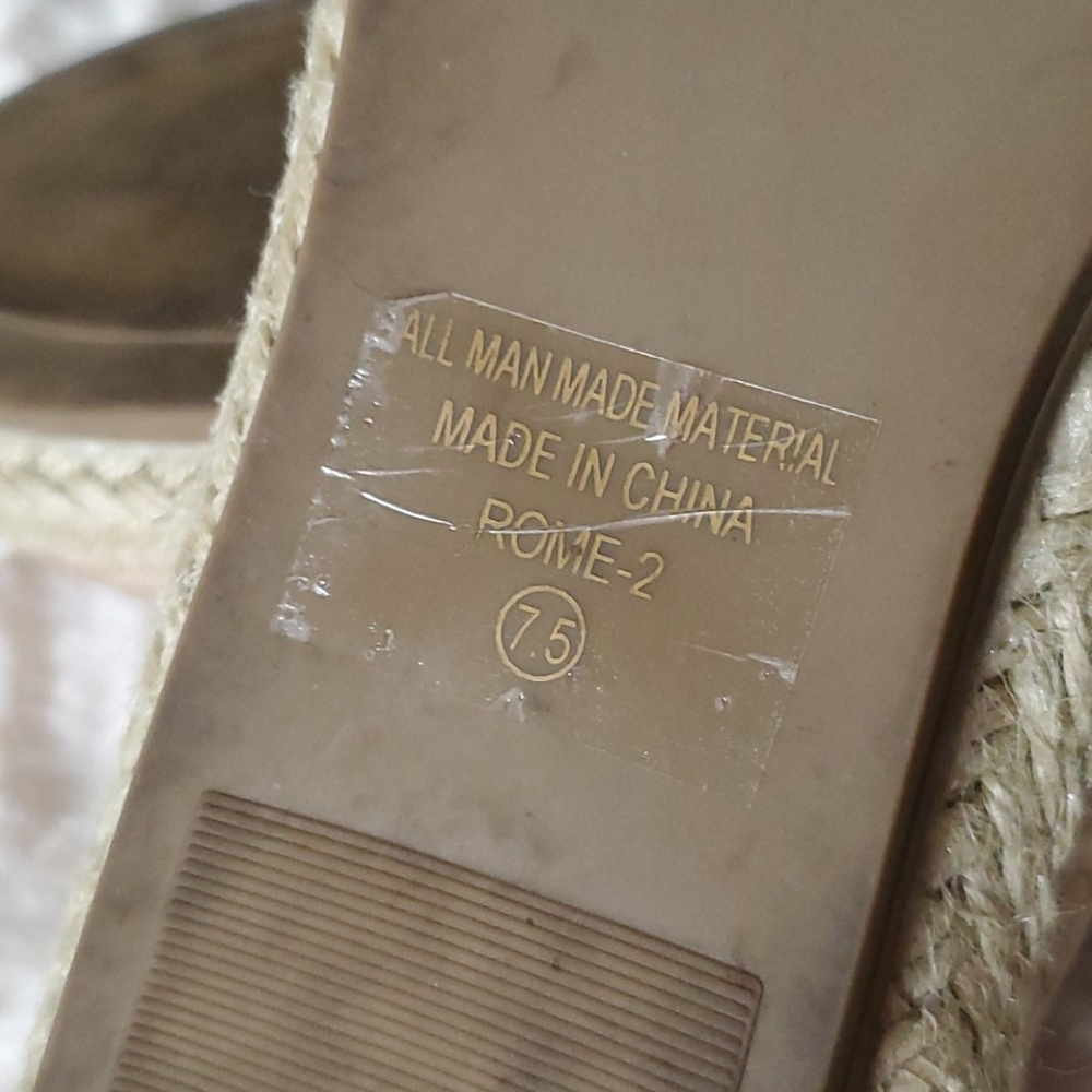 C Label Snakeskin & Burlap Rome-2 Espadrilles - Picture 6 of 6